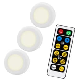 1-6pcs LED Under Cabinet Light 3 Colors Dimmable Night Light with Remote Control Battery Powered Bedroom Lamp Wardrobe Lights