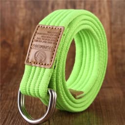 New Unisex Canvas Belt Double Ring Buckle Military Belt Army Belts Men Women's Casual Business Cowboy Pants Belt
