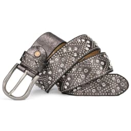 Rivet Vintage Luxury Designer Punk Set Auger Belts Women High Quality Female Genuine Real Leather Waist Handmade Strap for Jeans