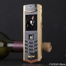 Metal Body Luxury Bar Phone K9 Dual Sim Bluetooth Dialer Senior Mobile Cellphone Invisible Keyboard V9