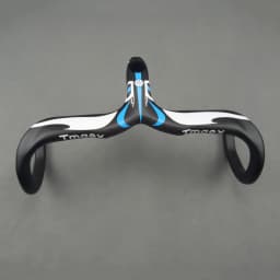 Integrated Bicycle Handlebar with Carbon Rod, 75mm Drop, 130mm, 400, 420/440x90, 100, 110, 120mm