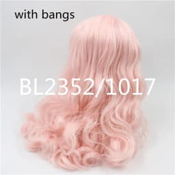 DBS blyth doll icy wig rbl scalp and dome pink hair pale purple yellow hair green wig for DIY custom doll anime toy