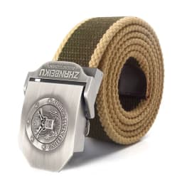 SupSindy Men Canvas Belt US Army Eagle Metal Buckle Military Tactical Belts for Men Jeans Waistband Soldier Male Strap Black