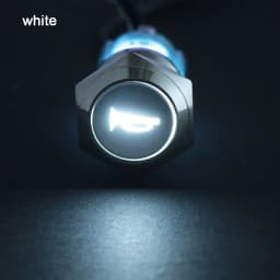New 5/8" 12V 16mm LED Power Light Momentary Push Horn Button Metal Switch Push Button Car Latch Speaker Bell Horn