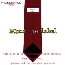 HUISHI Custom Logo Label On Tie Men Personalized Customization Necktie Brand Logo Men Neckies For Gentlemen Fashion Design Label