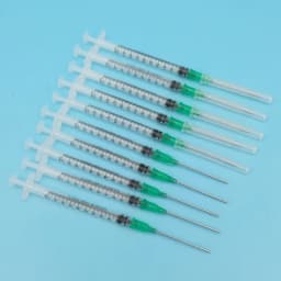 10Pcs 1ml Syringe with 18Ga 1.5'' Blunt Needle and Plastic Needle with Matching Cap For Mixing Liquids Gels Glues