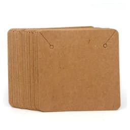 5*5cm 50pcs Square Blank Craft Paper Holder For Jewelry Necklace Earrings Cards Label Tags Handmade DIY Accessories Wholesale