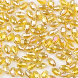 WLYeeS 4*6mm Austrian Mix Color Oval Glass Beads Small Loose Faceted Space Crystal Rice Beads for Jewelry Making DIY Accessories