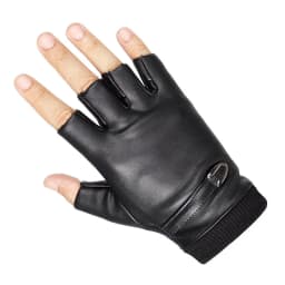 Half Finger Cycling Glove Winter Elasticity PU Leather Plus Plush Warm Men Sport Fitness Driving Glove C5