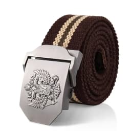 SupSindy Men Canvas Belt Russian Metal Buckle Soviet CCCP Army Military Tactical Belts for Women Jeans Waistband Male Strap