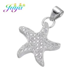 Juya DIY Jewelry Components Cz Paved Glitters Locket Heart Key Charm Pendant Accessories For Women Fashion Jewelry Making