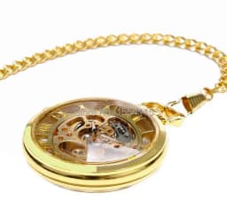 10pcs/lot Gold Hollowed Roman Dial Mechanical Pocket Watch Skeleton Men's Watches Gift Watch Wholesale