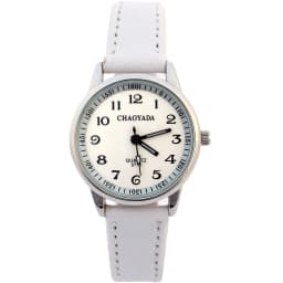 Chaoyada Child Watches Girl Leather Strap Learn Time Kids Watch Students Quartz Wristwatch Casual Fashion Children's Gifts