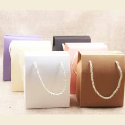 Multi Color Gift Box with Handle String Blank Paper Wedding/Candy/Teas/Nuts/Cookies/Gifts Package Handle Box 8.9*6.7*10.5cm 10pc