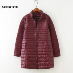 SEDUTMO Winter Down Jackets Women Long Ultra Light Duck Down Coat Slim Puffer Jacket Autumn Parkas ED619