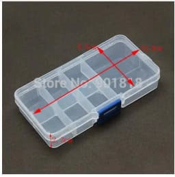 LINSOIR 15 Cells Compartment Plastic Jewelry Storage Organizer Box Case Adjustable Tools Beads Container Jewelry Making F2414