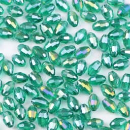 WLYeeS 4*6mm Austrian Mix Color Oval Glass Beads Small Loose Faceted Space Crystal Rice Beads for Jewelry Making DIY Accessories