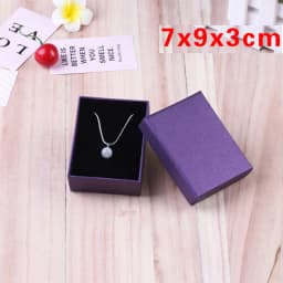 24pcs Square Jewelry Packaging Box 9*7cm Purple Paper Necklace Ring Earrings Bracelet Gift Box for Valentine's Day High Quality