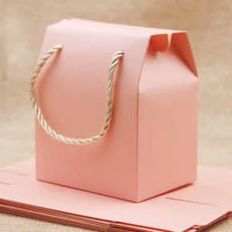 Multi Color Gift Box with Handle String Blank Paper Wedding/Candy/Teas/Nuts/Cookies/Gifts Package Handle Box 8.9*6.7*10.5cm 10pc