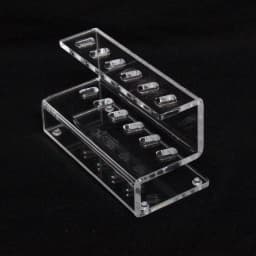 RRSH-6 Optometry Flippers Rack Set 6 Holes Crystal Clear Acrylic 6 mm Thickness (Rack Set Not Included)