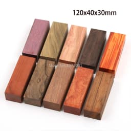 DIY Knife handle material 10 kinds Wood material For DIY Wooden handicraft material 120x40x30mm
