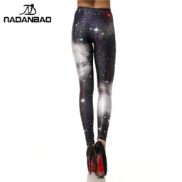 NADANBAO Brand New 3D Digital Black White Galaxy Legins Fashion Slim Sexy Leggins Printed Women  Leggings Woman Pants