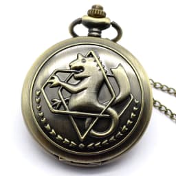 High Quality Full Metal Alchemist Silver Watch Pendant Men's Quartz Pocket Watches Japan Anime Necklace Gift Reloj De Bolsillo