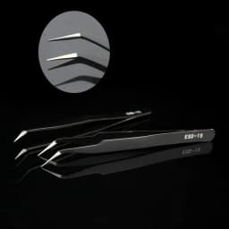 12cm Nail Art Stainless Gel Pick Tools Rhinestones Gem Decoration Black Eyelash Tweezers Anti-static DIY Hand Clip Jewelry Tools