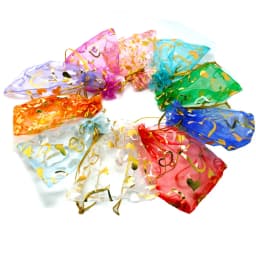 Jewelry Packaging & Display 10pcs/lot RANDOM MIXED Drawable Organza Bags Multisize Choose Gift Bags & Pouches, Packing Bags DIY