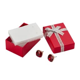 4x6cm Jewelry Boxes Pealr Paper Gift Boxes for Jewellery Packaging Display Earring Necklace Pendant Ring Box with White Sponge