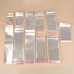 100pcs mix size Opp Self-Stick Hanging Transparent Packaging Bracelets Earrings Necklaces Gift Bags for Jewelry Box Package