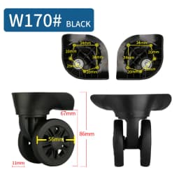 Luggage Replacement Wheel Parts Wheel for Suitcase Repaire Universal Suitcase Wheels Boarding the Chassis Rolling Casters