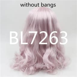 DBS blyth doll icy wig rbl scalp and dome pink hair pale purple yellow hair green wig for DIY custom doll anime toy