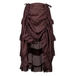 Women's Plus Size Victorian Gothic Steampunk Midi Skirt Sexy High-Low Ruffles Vintage Elasticity Pleated Corset Party Skirts