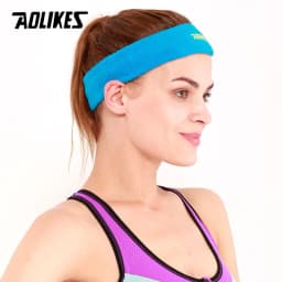 AOLIKES 1PCS High Quality Cotton Sweat Headband For Men Sweatband women Yoga Hair Bands Head Sweat Bands Sports Safety