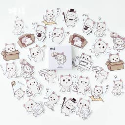 Kawaii Cat collection Paper Small Diary Mini Japanese Cute box Stickers set Scrapbooking kawaii Flakes Journal Stationery