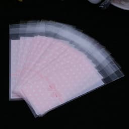 100pcs/lot Size 5*10+3cm Plastic Cookie Packaging Cupcake Wrapper Bags opp Self Adhesive gift bag For DIY candy Lipstick packag