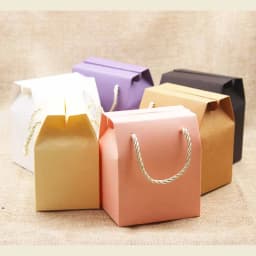 Multi Color Gift Box with Handle String Blank Paper Wedding/Candy/Teas/Nuts/Cookies/Gifts Package Handle Box 8.9*6.7*10.5cm 10pc