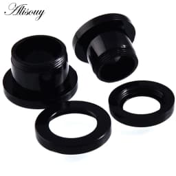 1pair/ lot Acrylic Ear Flesh Tunnels Double Flared Hollow Screw Fit Ear Stretcher Plugs Gauges Body Piercing Jewelry Black