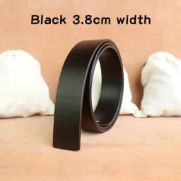 No Buckle 3.3 cm and 3. 8cm Belts for Mens High Quality Pin Buckle Male Strap Genuine Leather Waistband Ceinture Homme