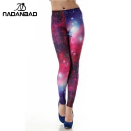 NADANBAO Brand New 3D Digital Black White Galaxy Legins Fashion Slim Sexy Leggins Printed Women  Leggings Woman Pants