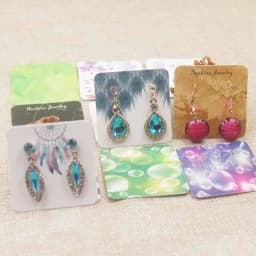 100pcs DIY Blank Stud/Drop Earring Packing Card White/Kraft/Black Cardboard Small Cute Earring Products Package Card 5*5cm
