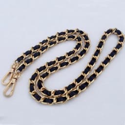 DIY 40cm-140cm Black PU Leather Purse Handles 11mm Replacement Metal Gold, Silver, Bronze, Gun Black Chains Shoulder Bag Straps