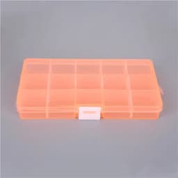 15 Grid Adjustable Transparent 5 Colors Jewelry Storage Box Ring Earring Beads Case Plastic Portable Organizer Box Travel Bins