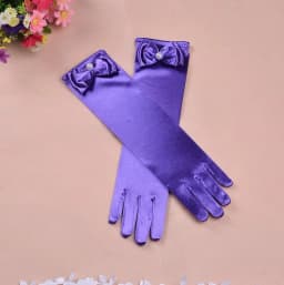 Thin Elastic Children's Day Professional Dance Gloves Long Lace Bow Tie Accessories Gloves Girls Princess Gloves Kids Gift G195