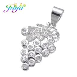 Juya DIY Jewelry Components Cz Paved Glitters Locket Heart Key Charm Pendant Accessories For Women Fashion Jewelry Making