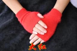 Fine Sheep Mink Cashmere Mitt Exposed Finger Women's Gloves Winter Autumn Knitted for Women Fingerless Gloves Wrist Mittens
