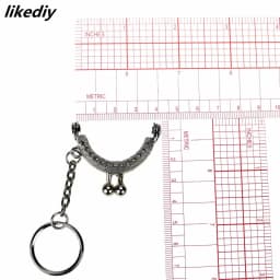 3 Pcs/Lot 4 CM Golden Bronze Silver Half Round Metal Purse Frame Kiss Clasp Lock With Key Ring Bag Accessories 3 Colors