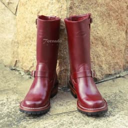 EB666 Rock Can Roll Men's Genuine Italian Cow Leather Footwear Cowhide Top Quality Goodyear Welted Trooper Engineer Boots