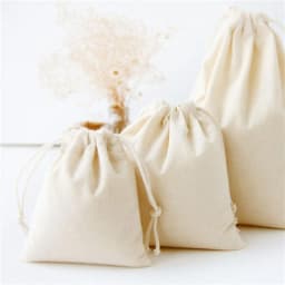 1pcWhite Drawstring Pouches Gift Blank Bags For DIY Cotton Hemp Bags Jewelry Display Packaging Storage 10x12/14x16/19x24/28x26cm